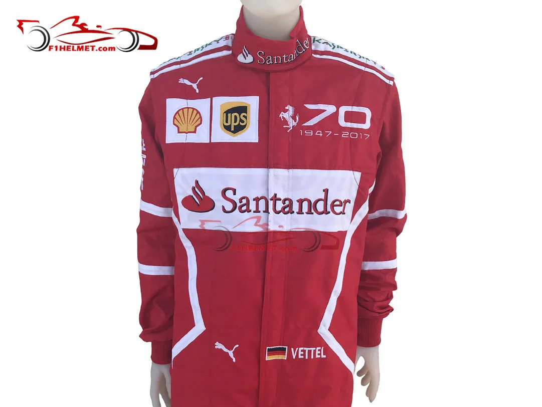 Vettel 2017 Racing Suit / Ferrari 70th Anniversary Monza GP