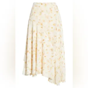VINCE women’s Pressed Petal Asymmetrical Hem Skirt
