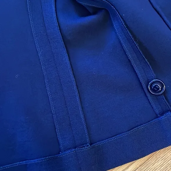 Vintage I. Magnin &amp; Co. Navy Blue Wool Blazer Jacket Italian