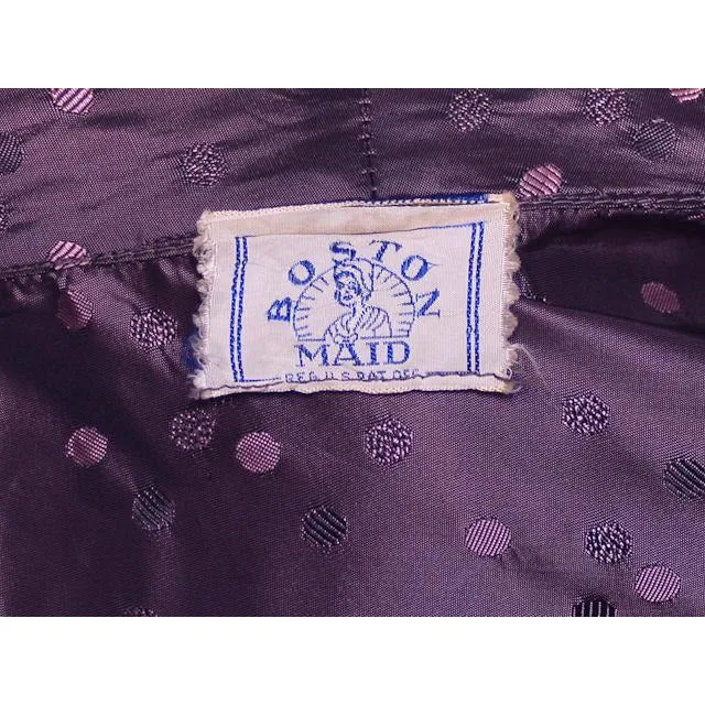Vintage Ladies  Aubergine Damask Taffeta Suit 1940's 40-29-42