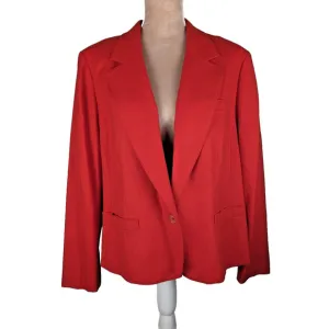 Vintage Pendleton Women’s Red 100% Virgin Wool Blazer Jacket Size 8