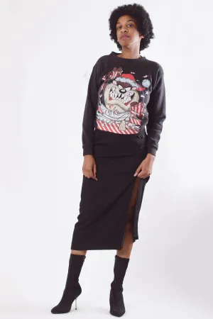Vintage Y2K Black Chinese Skirt