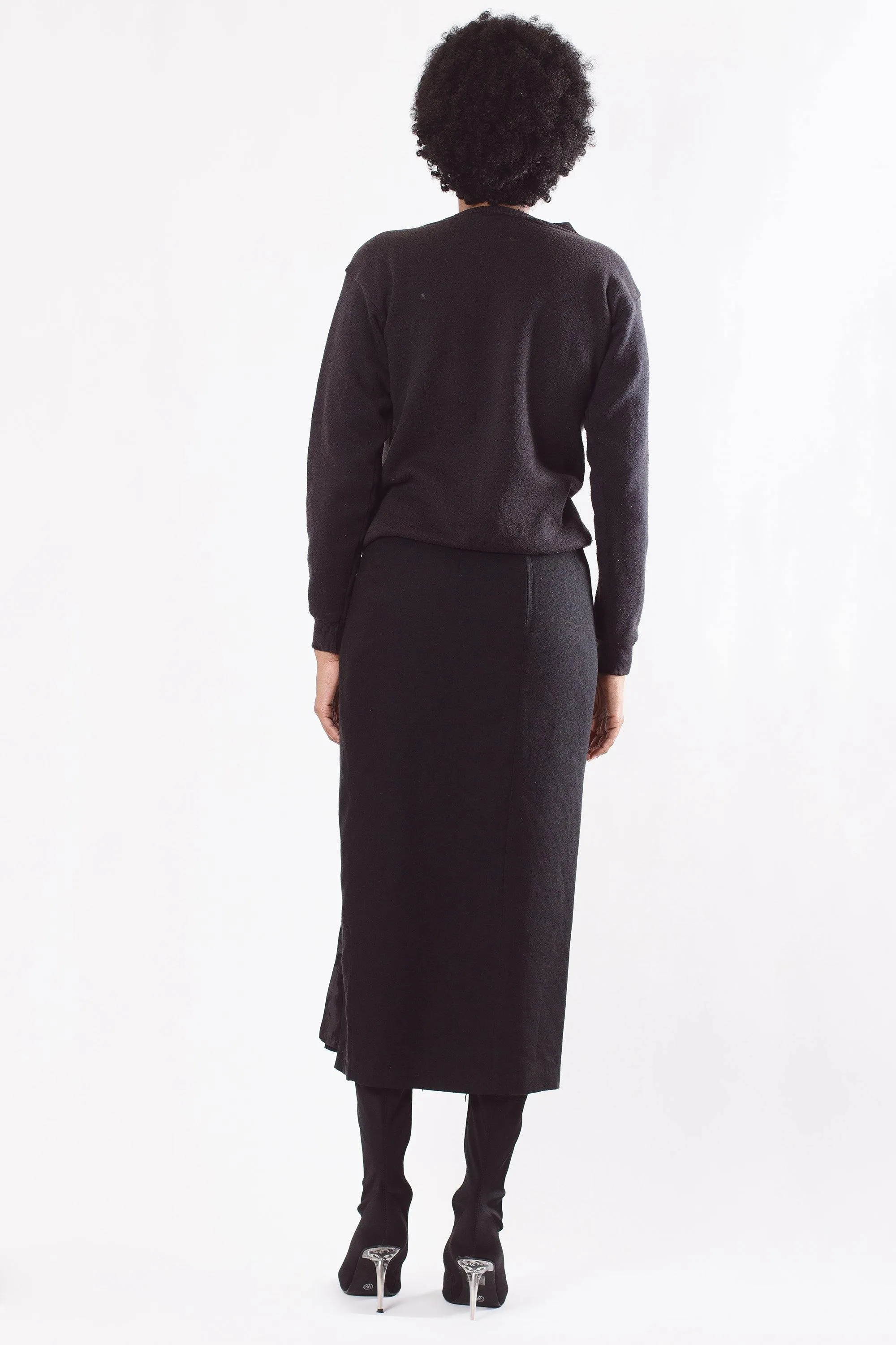Vintage Y2K Black Chinese Skirt
