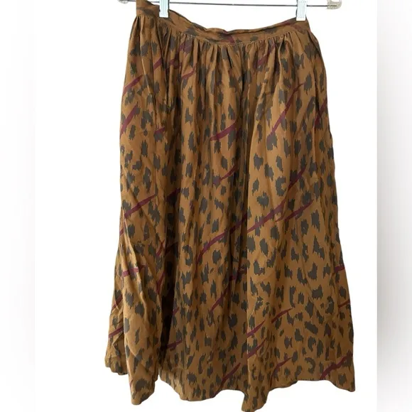 VTG Sideways 2 80s animal print skirt set midi size 12