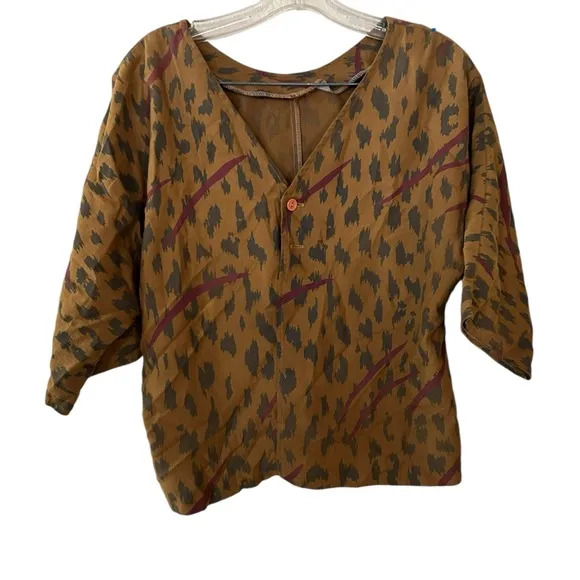 VTG Sideways 2 80s animal print skirt set midi size 12