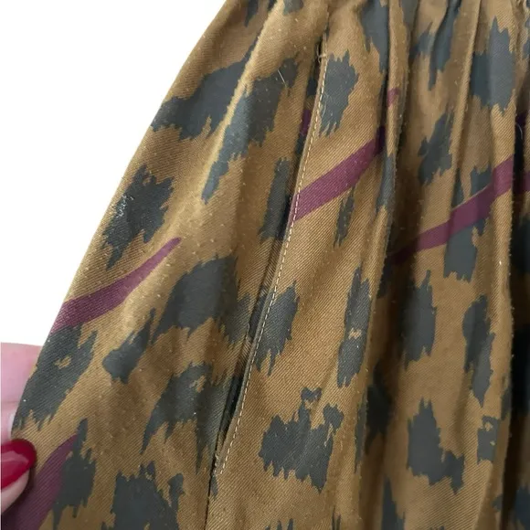 VTG Sideways 2 80s animal print skirt set midi size 12