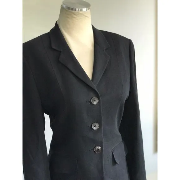 Vtg Wm Aquascutum Wool Blend Blazer