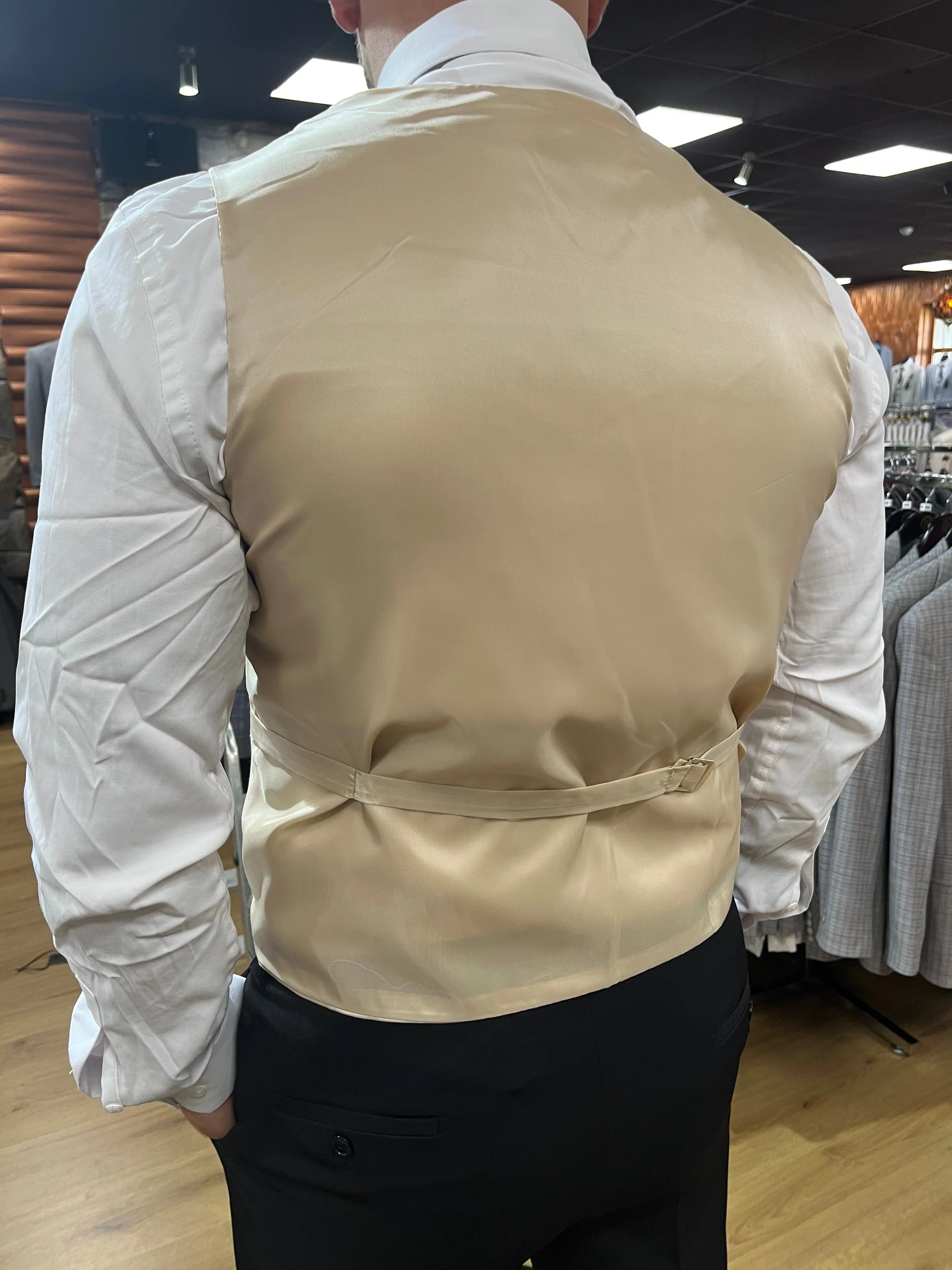Waistcoat - 0009 Stone/Cream