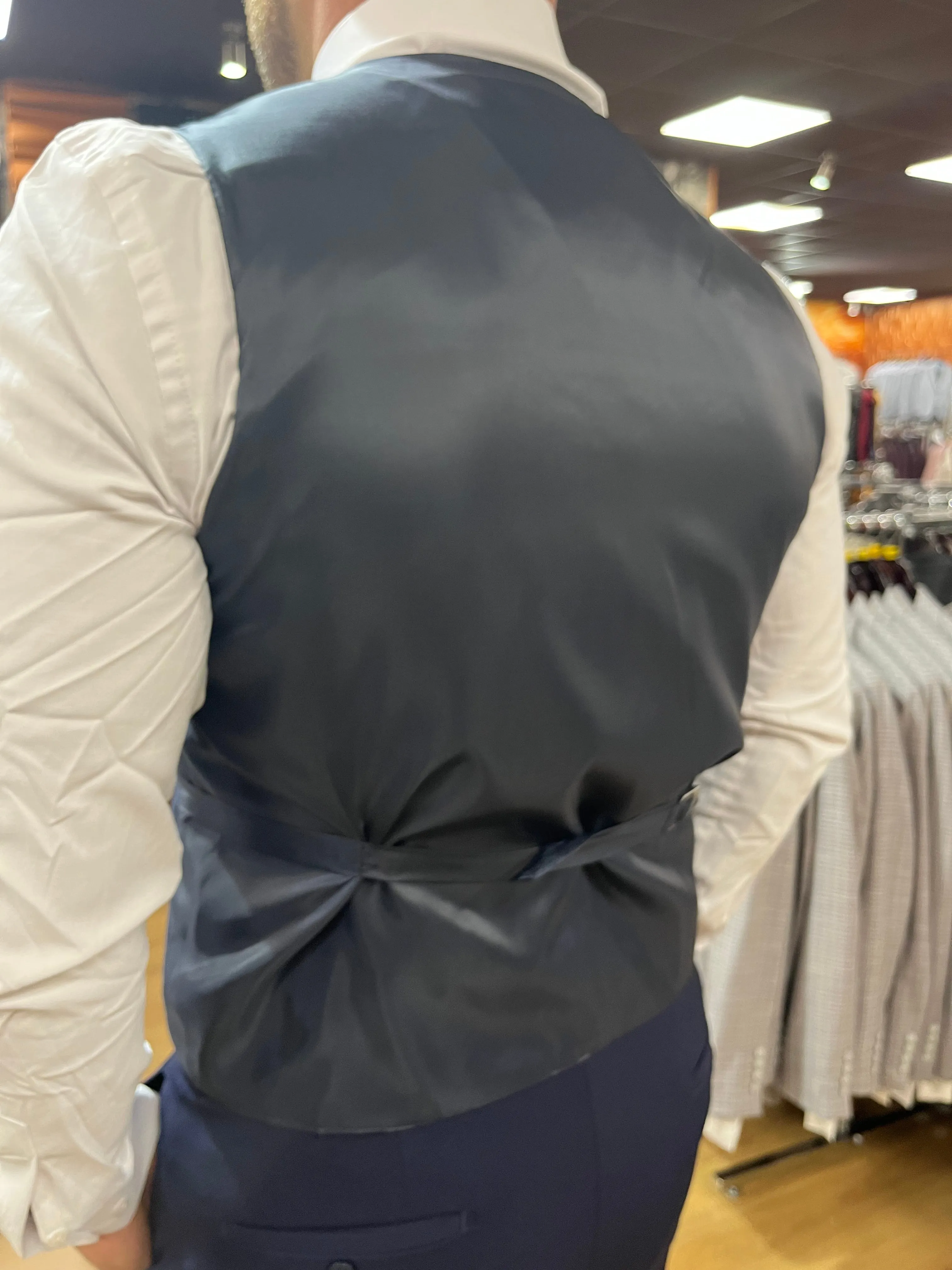 Waistcoat - 0011 Navy/Brown