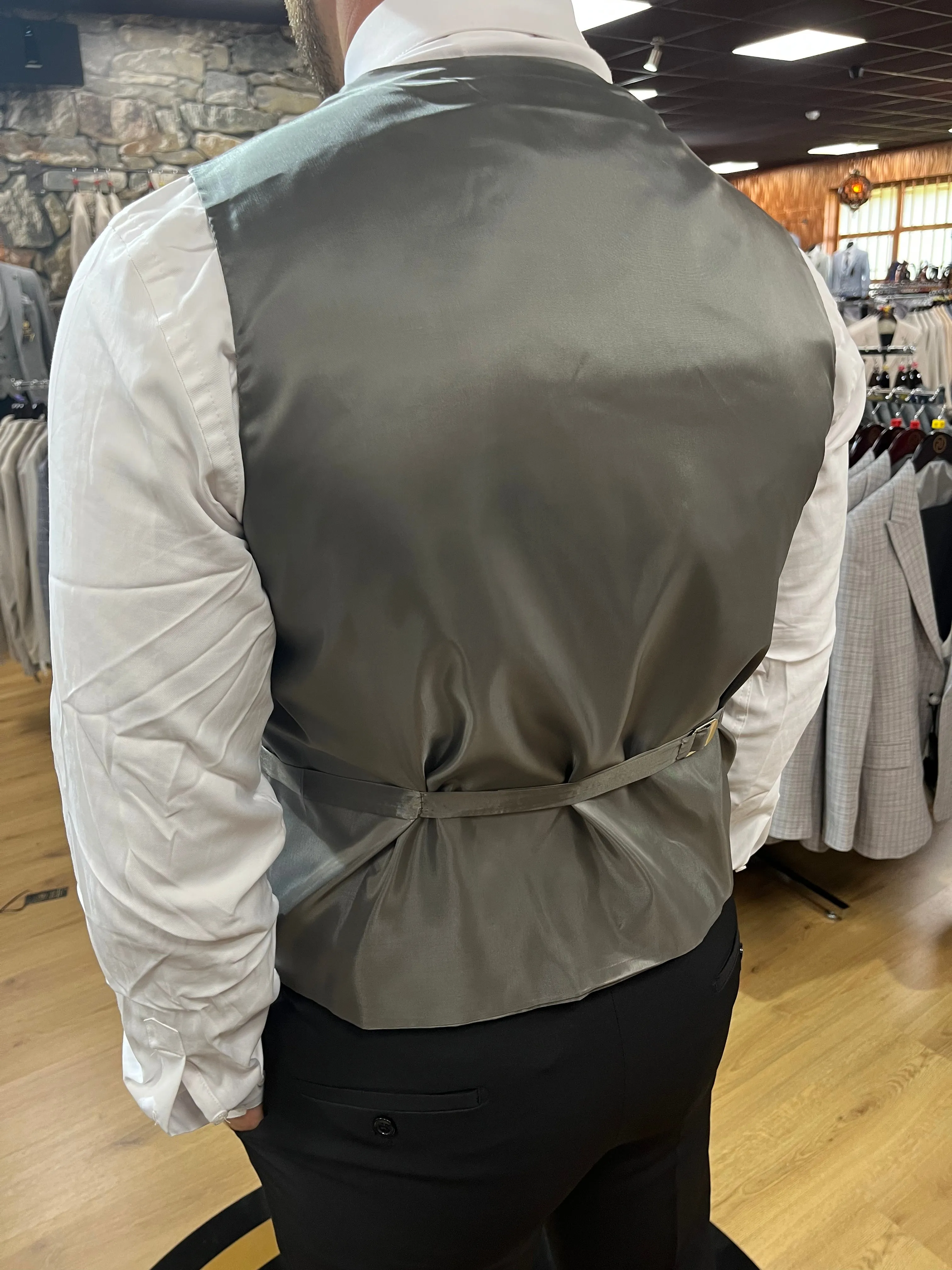 Waistcoat - 0014 Grey/Pink