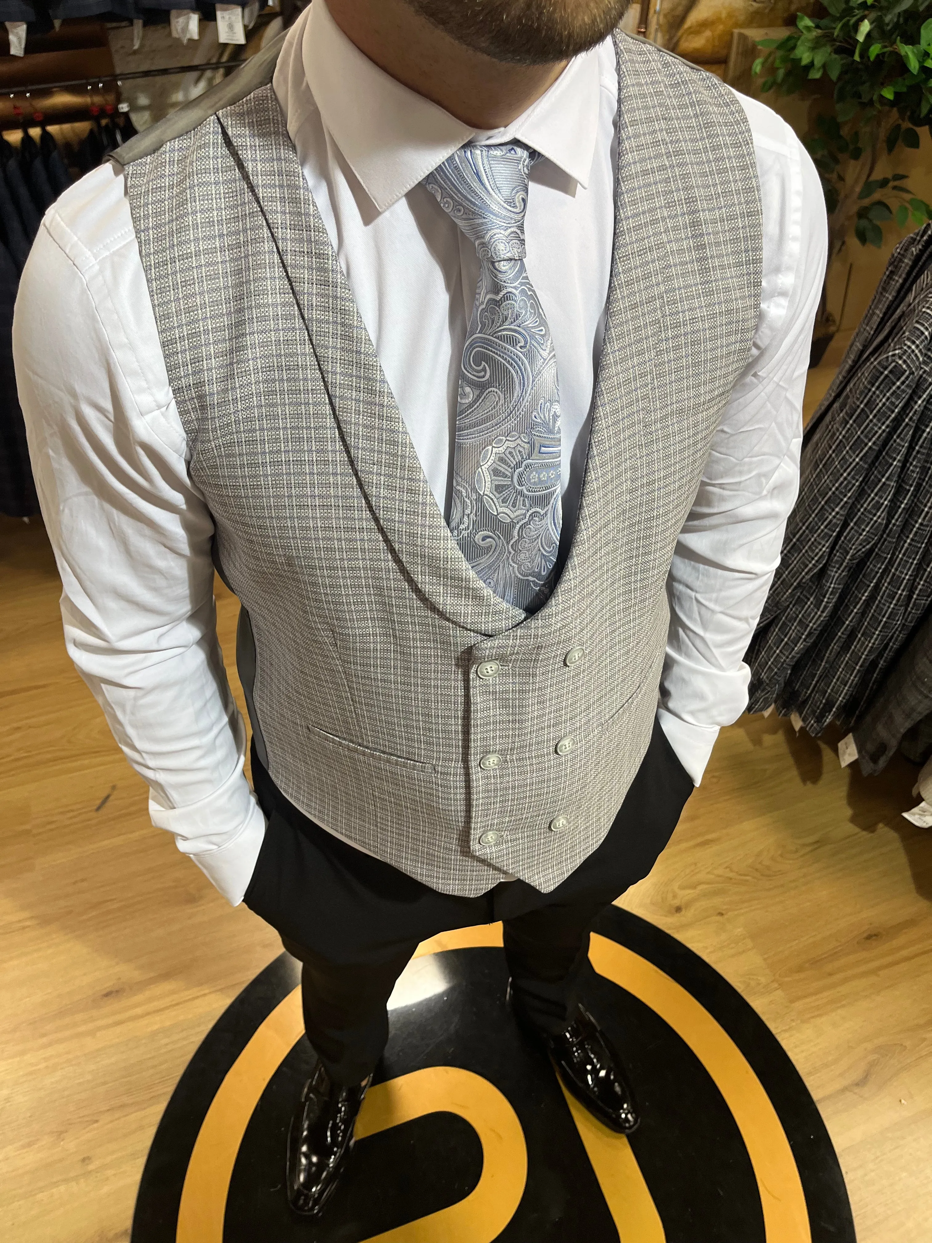 Waistcoat - 0018 Grey/Blue