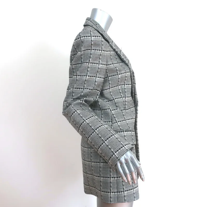 WARDROBE.NYC Contour Blazer Black/White Checked Stretch Wool Size Small