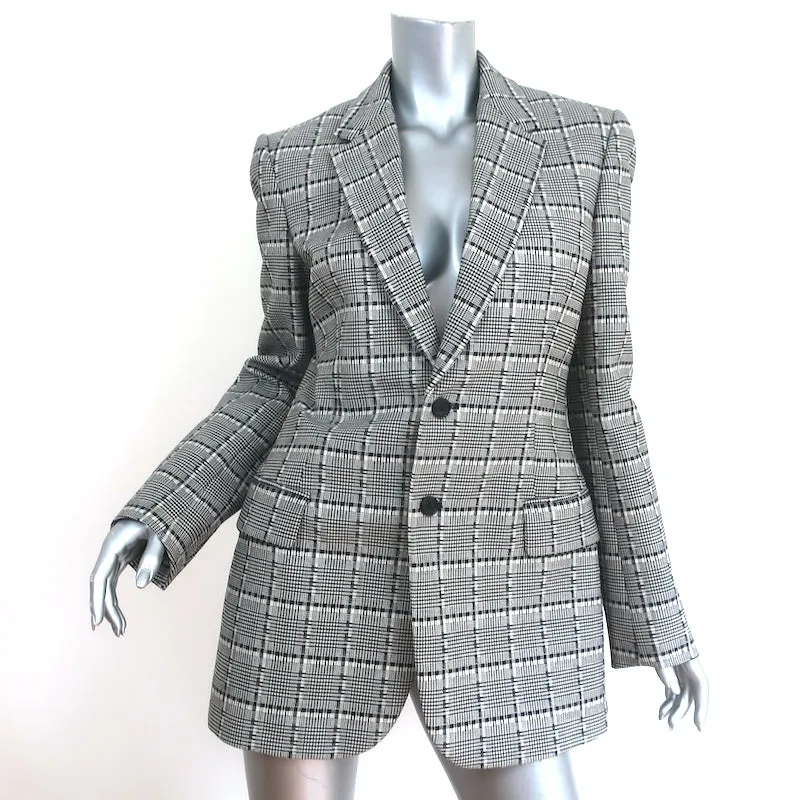 WARDROBE.NYC Contour Blazer Black/White Checked Stretch Wool Size Small