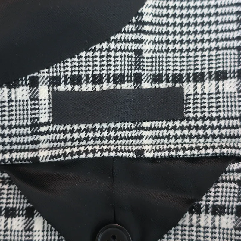 WARDROBE.NYC Contour Blazer Black/White Checked Stretch Wool Size Small