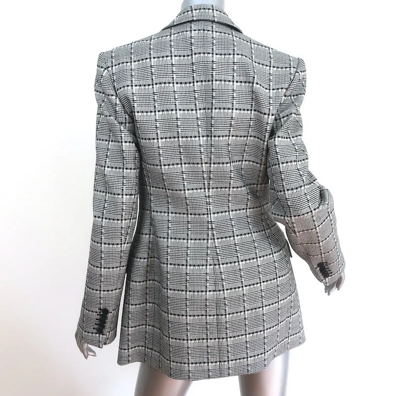 WARDROBE.NYC Contour Blazer Black/White Checked Stretch Wool Size Small