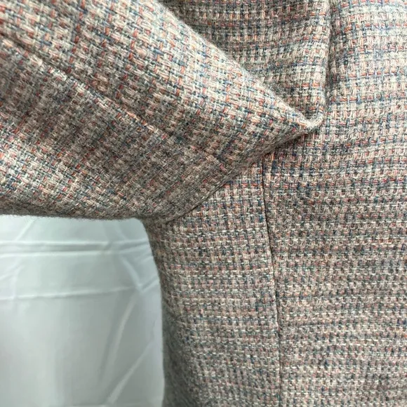 West Coast Connection Vintage Wool Blend Tweed Two Button Blazer Pockets 6