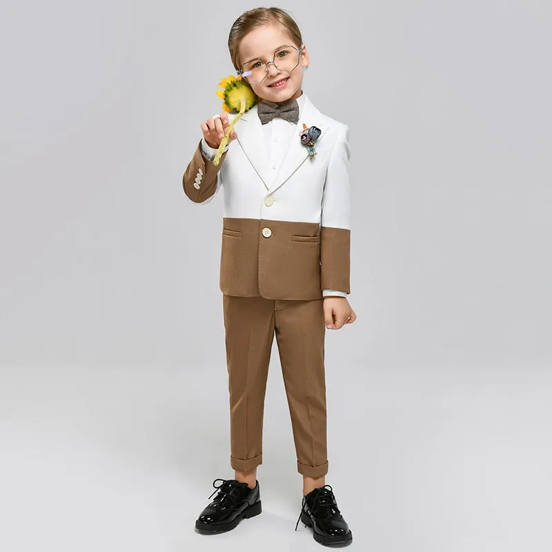 White & Brown Two Tone Contrast