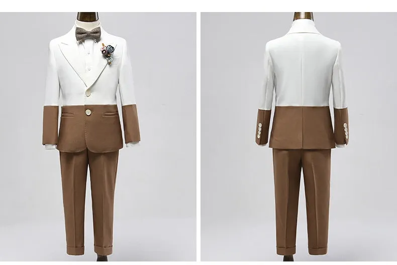 White & Brown Two Tone Contrast