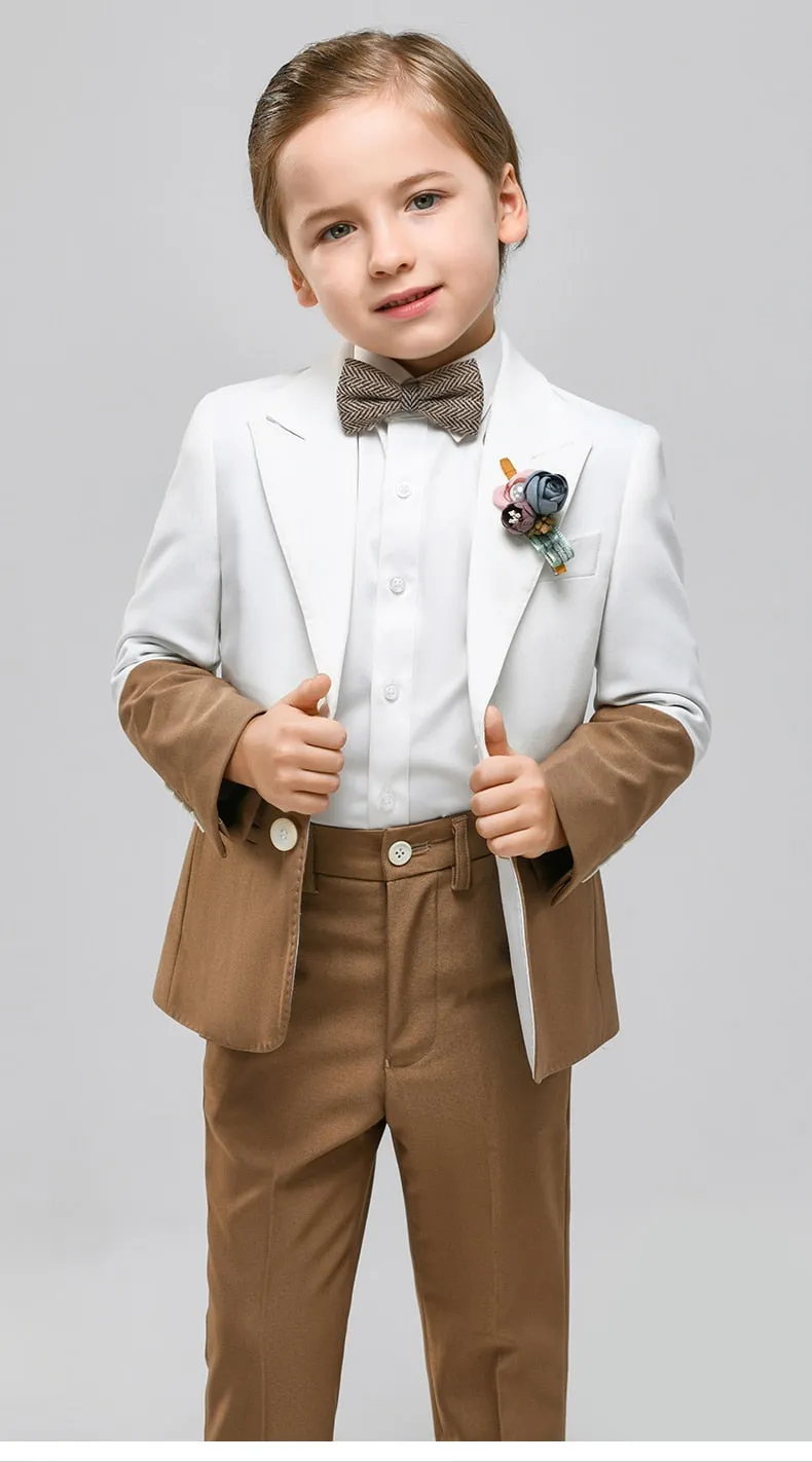 White & Brown Two Tone Contrast