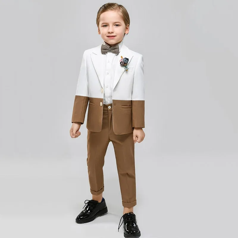 White & Brown Two Tone Contrast