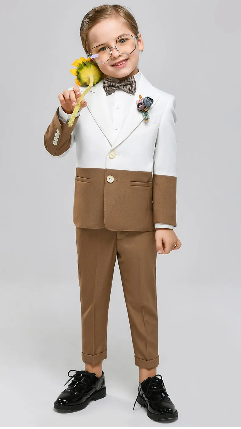 White & Brown Two Tone Contrast