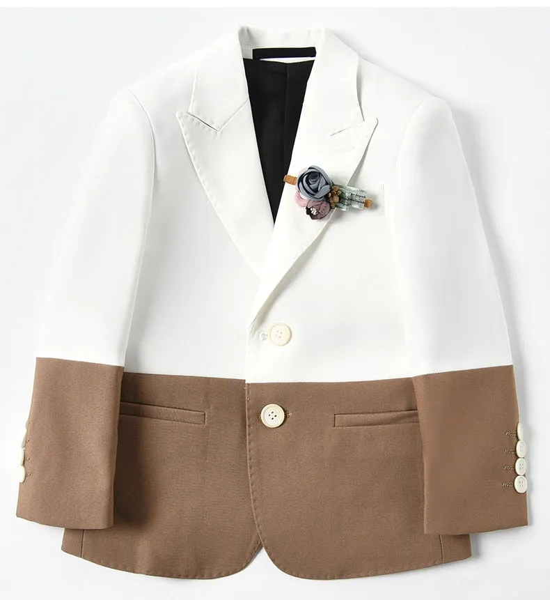 White & Brown Two Tone Contrast