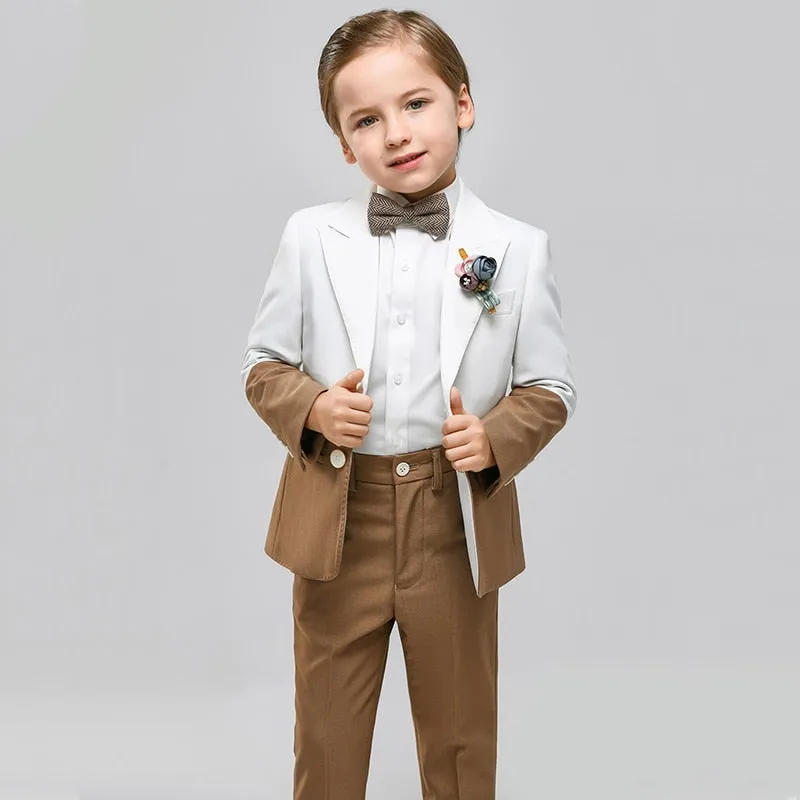 White & Brown Two Tone Contrast