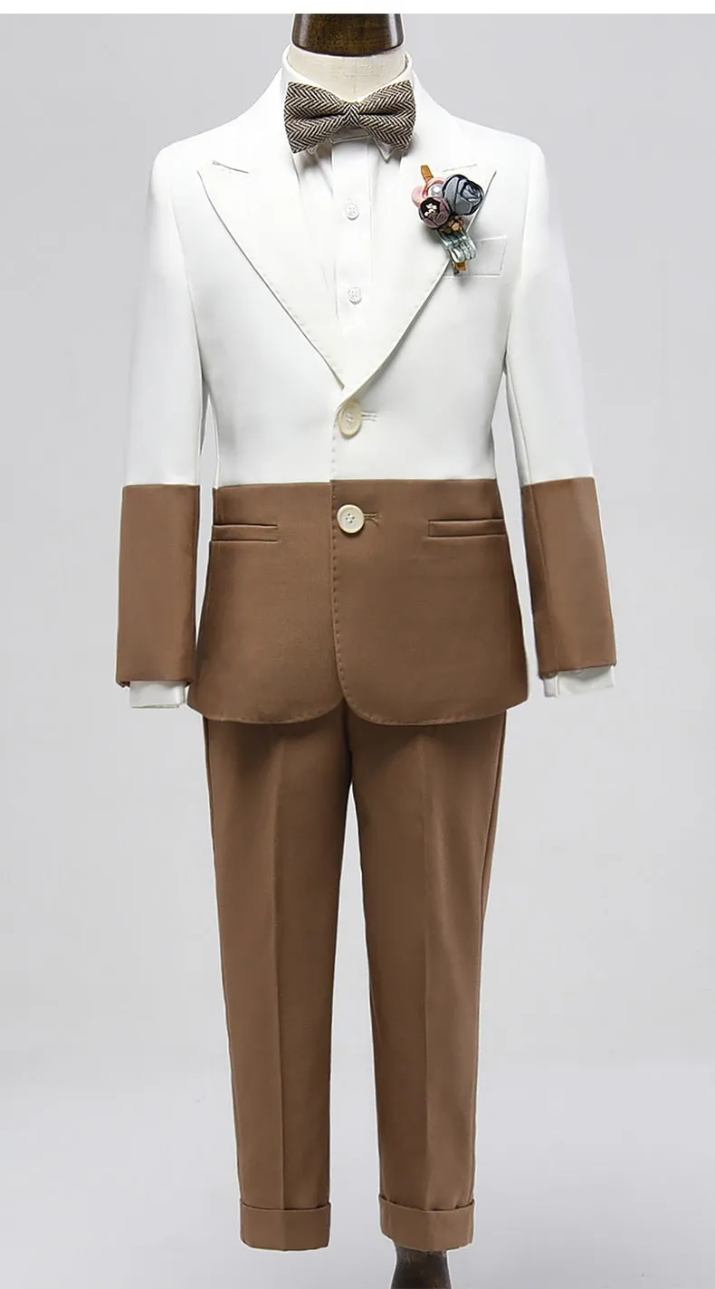 White & Brown Two Tone Contrast