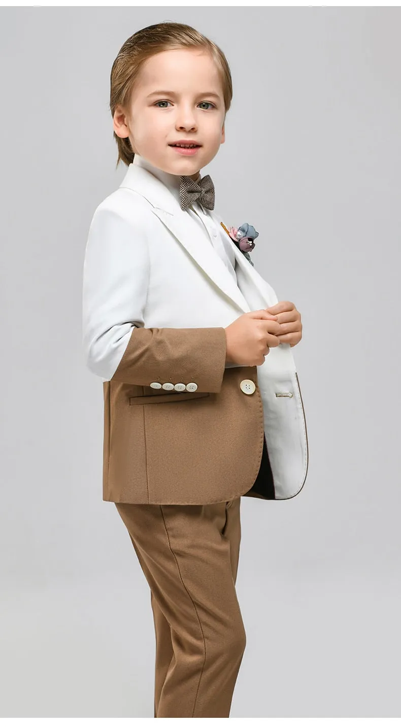 White & Brown Two Tone Contrast