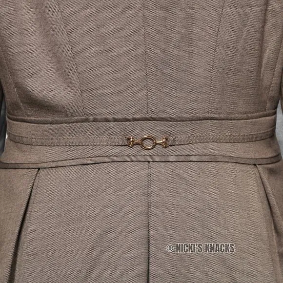 White House Black Market Neutral Taupe Tan Emilya Blazer Jacket Size 12