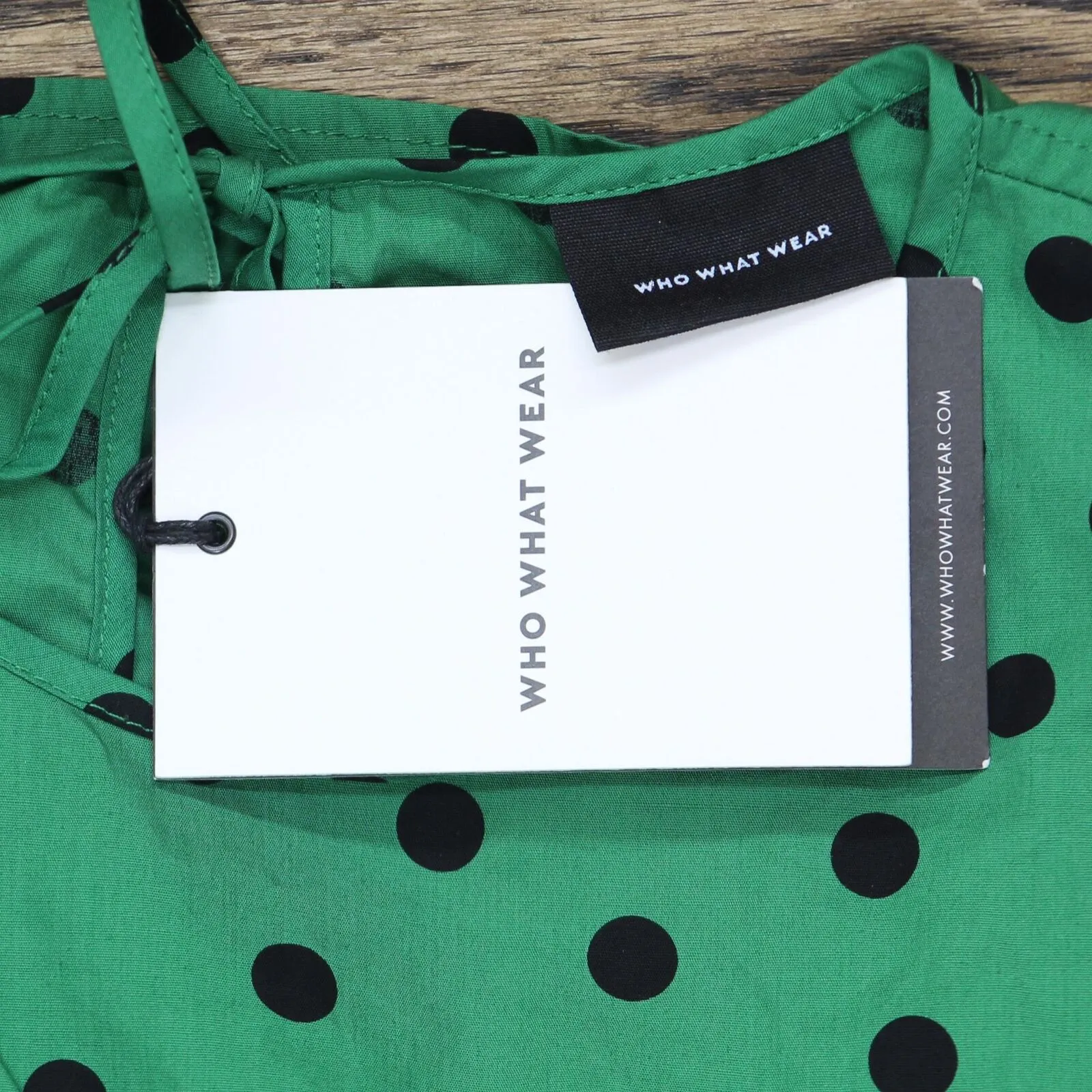 Who What Wear Women's Polka Dot Puff Short Sleeve Peplum Blouse 78325958