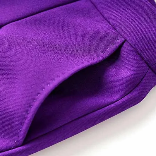 Women Purple Pantsuit Fitted Blazer   Mid-High Rise Trousers Pantsuit Suit Party Wear