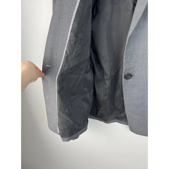 Women’s J.Crew Super 120s Wool Charcoal Gray Blazer Career Size 4