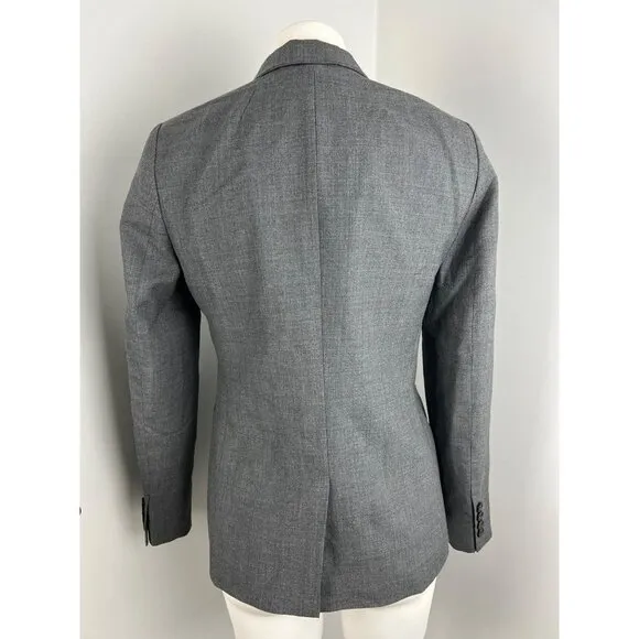 Women’s J.Crew Super 120s Wool Charcoal Gray Blazer Career Size 4