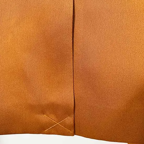 Women's Rust Pantsuit Double Breasted Button Blazer   Wide Trousers