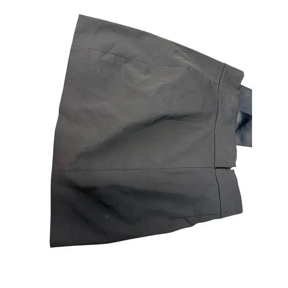 Zara Black Mini Skirt with Rhinestone Buckle &amp; Satin Bow Detail Size L
